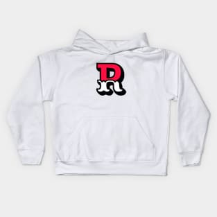 Monogram R - Alphabet Scrapbooking Red/White Circus Style Kids Hoodie